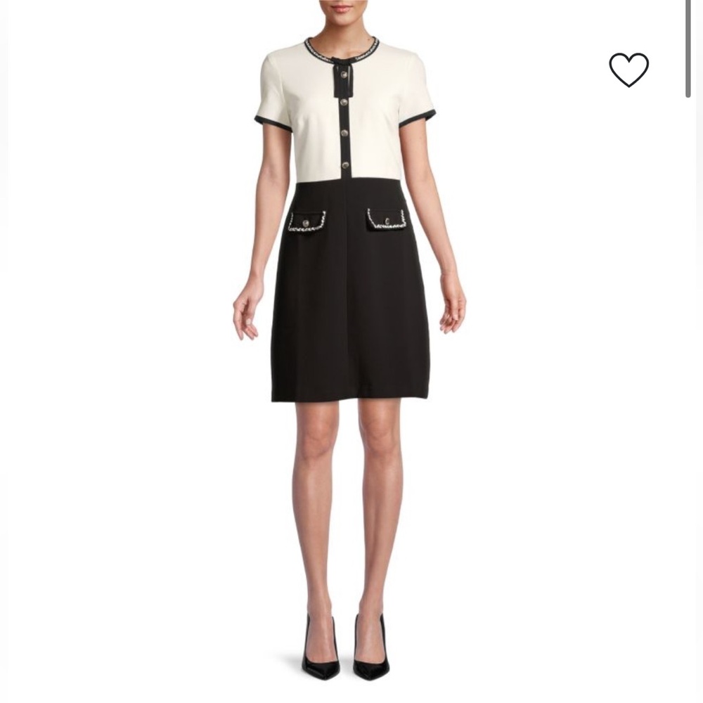 NWT - Karl Lagerfeld Colorblock A-Line Dress
